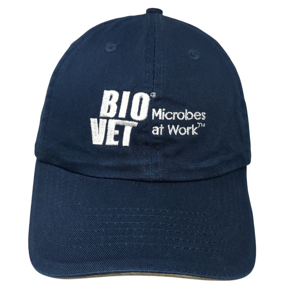 Bio Vet Microbes At Work Baseball Cap Blue One Size 6 Panel AMC Deluxe Headwear